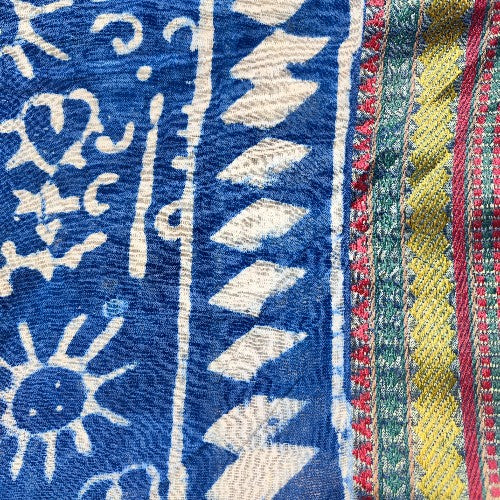 Pareo - Sarong etnico in 100% cotone artigianale - ABEDAN – blu