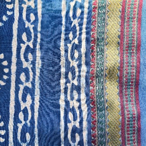 Pareo - Sarong etnico in 100% cotone artigianale - RAMAH – blu
