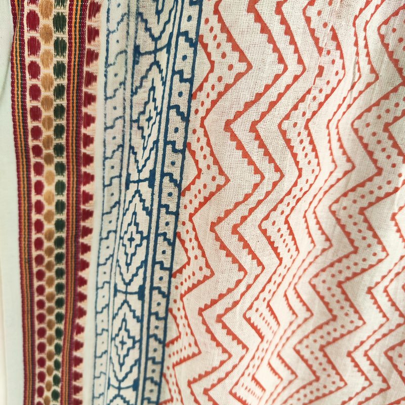 Pareo - Sciarpa artigianale in cotone -Telo da mare - TIGA