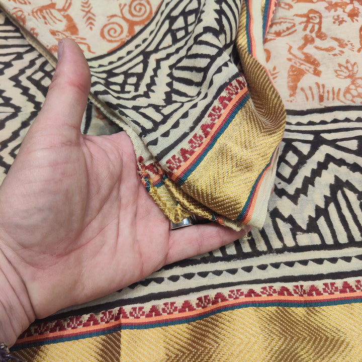SCIARPA cotone - Pareo indiano artigianale - FLUTE