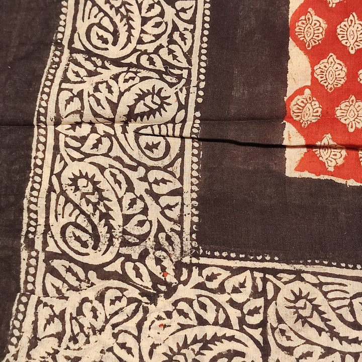 Pareo - Sciarpa artigianale in cotone con ornamenti Rajasthani