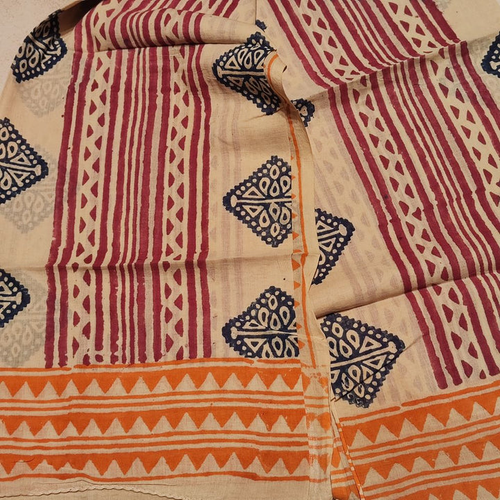 Pareo - Sarong etnico in 100% cotone artigianale - ORANGE