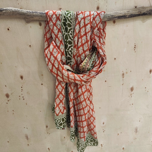 Pareo - Sciarpa artigianale in cotone -Telo da mare - NONK