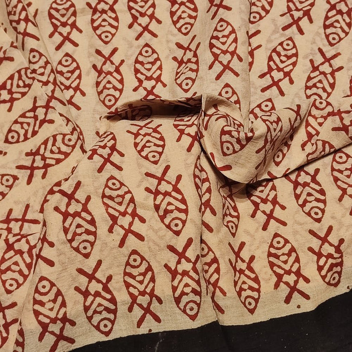 Pareo - Handmade Cotton Scarf with Fish Ornaments