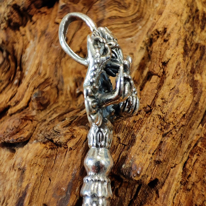 Ciondolo Ganesh con Dorje in argento 925 - PHURBA