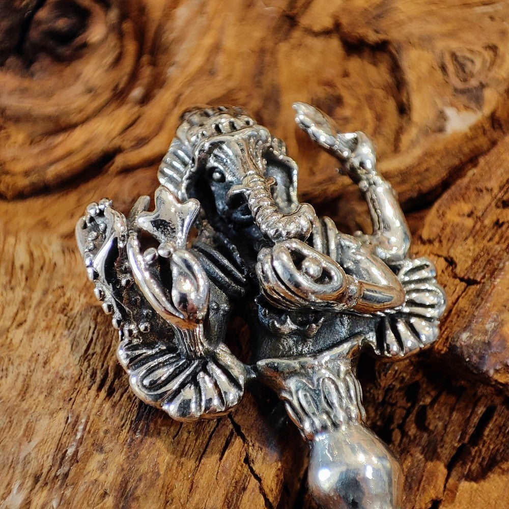 Ciondolo Ganesh con Dorje in argento 925 - PHURBA