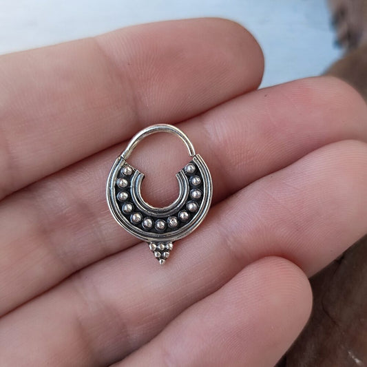 ORECCHINI septum in argento 925 brunito - ALAMPUR