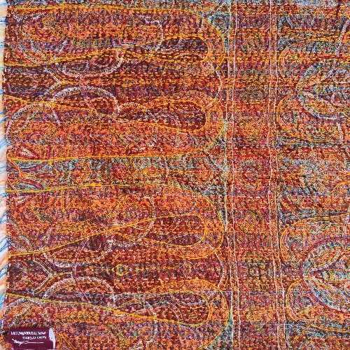Sciarpa KANTHA con tessuti vintage misto seta ricamo a mano - AAIVAREE – immagine2