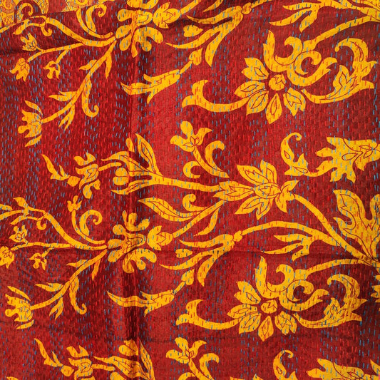 Sciarpa KANTHA con tessuti vintage misto seta ricamo - MING