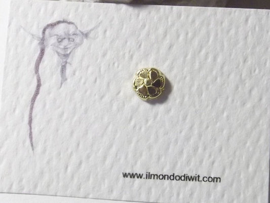 Orecchino da naso in oro 18 fiore 5 mm - ALLUR – immagine2
