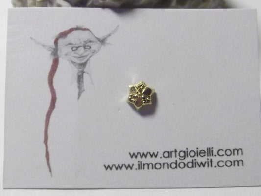 Orecchino da naso in oro 18 fiore 5 mm - WARANGAL – immagine2