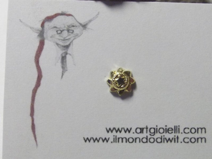 18k gold flower nose earring 5 mm - UDGIR