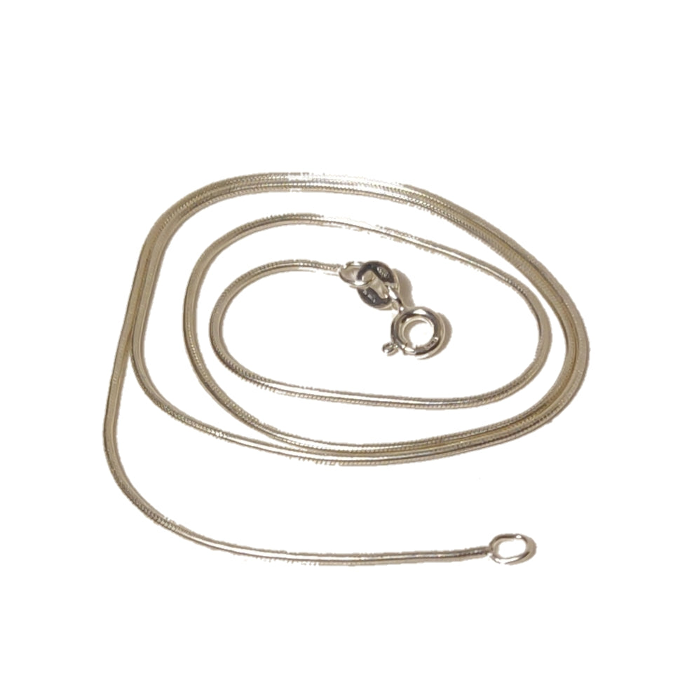 NECKLACE 925 solid silver soft fine - SNAKE - Mouse tail