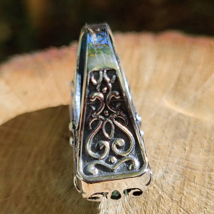 Anello artigianale con pietra in argento 925 - TILAIMAL