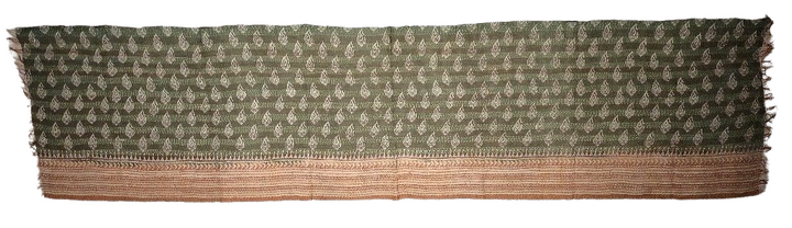 Sciarpa KANTHA con tessuti vintage misto seta ricamo a mano beige-bordeaux