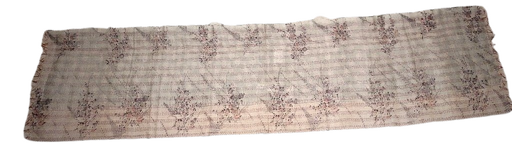 Sciarpa KANTHA con tessuti vintage misto seta ricamo a mano beige-bordeaux