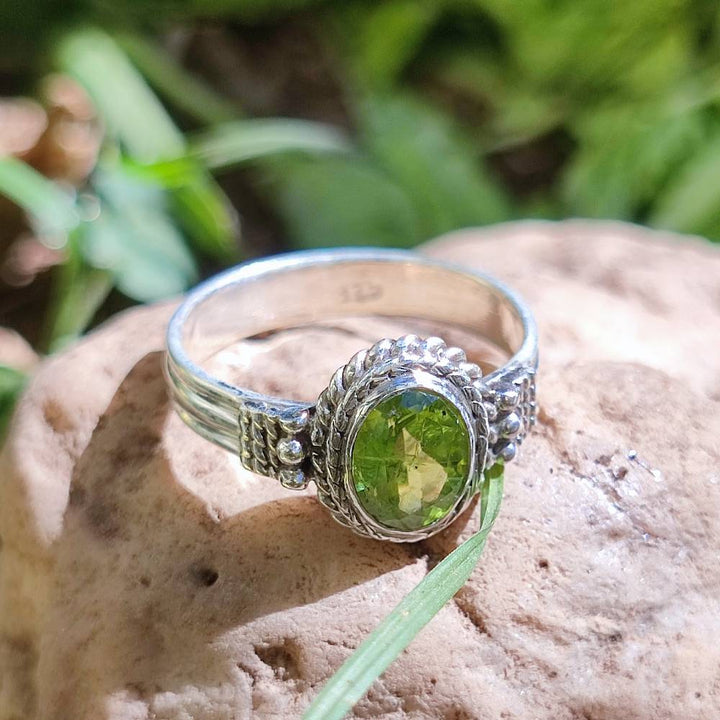 Anello argento 925 con pietra ovale - MURVARA