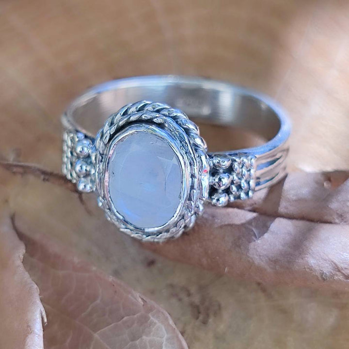 Anello argento 925 con pietra ovale - MURVARA