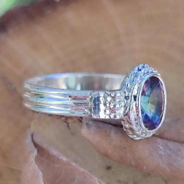 Anello argento 925 con pietra ovale - MURVARA