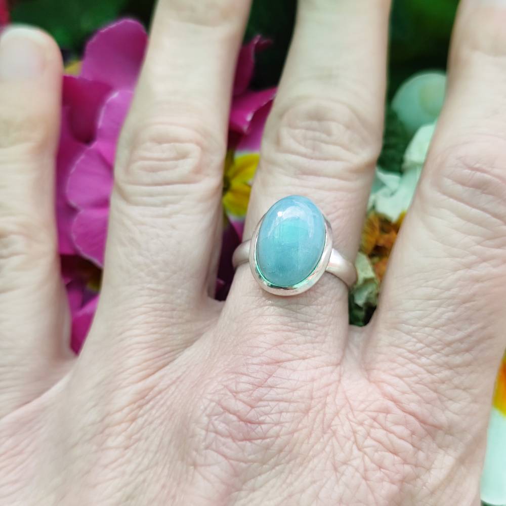Anello etnico in argento 925 con pietra - CHAMAIRA