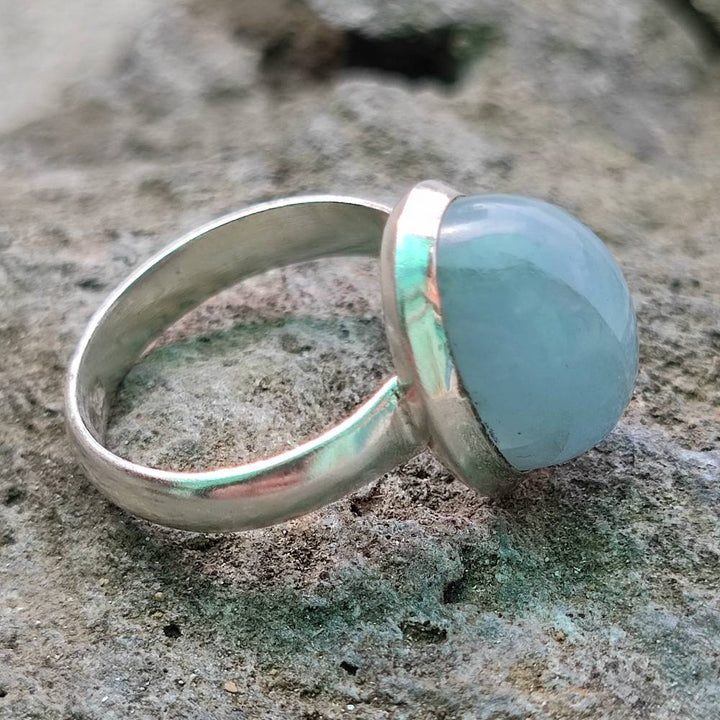 Anello etnico in argento 925 con pietra - CHAMAIRA
