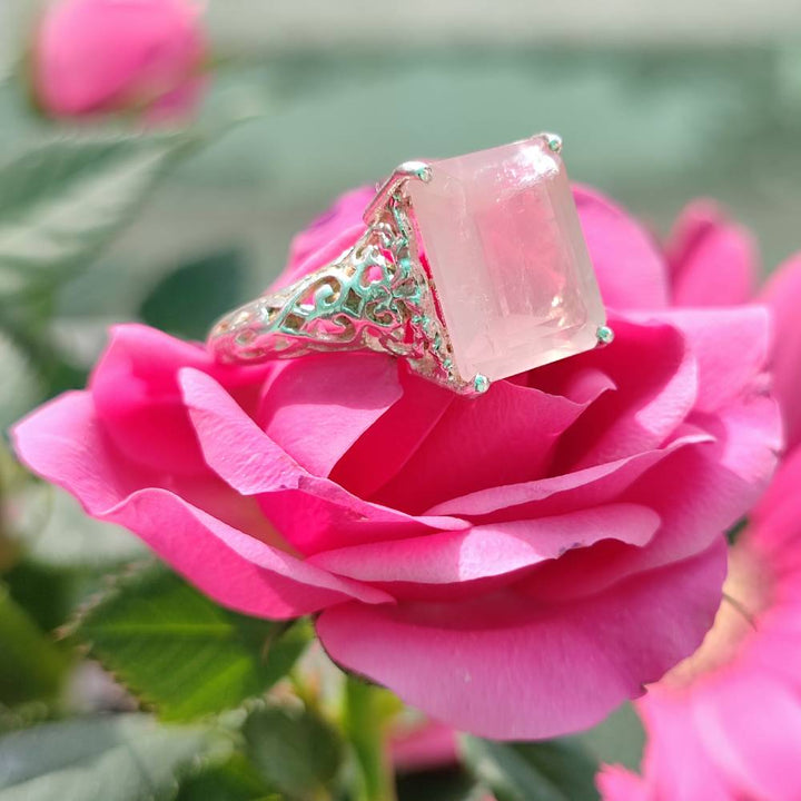 Anello etnico in argento 925 con pietra - DABRI