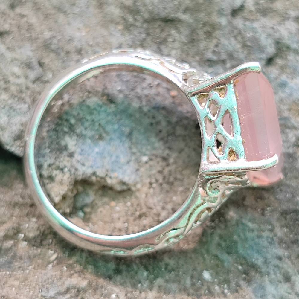 Anello etnico in argento 925 con pietra - DABRI