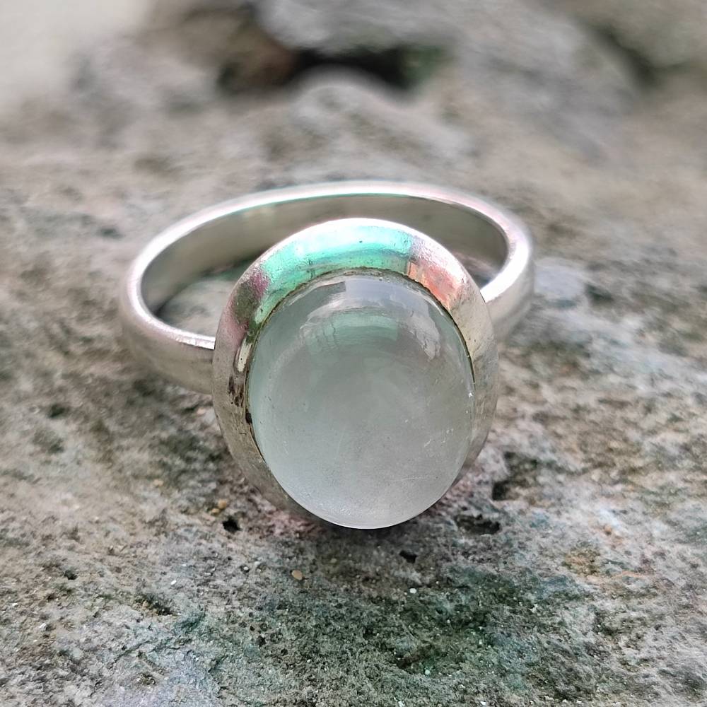 Anello etnico in argento 925 con pietra - MOOLANA