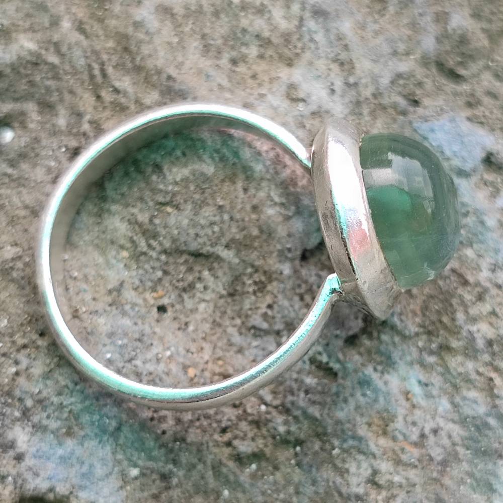 Anello etnico in argento 925 con pietra - MOOLANA