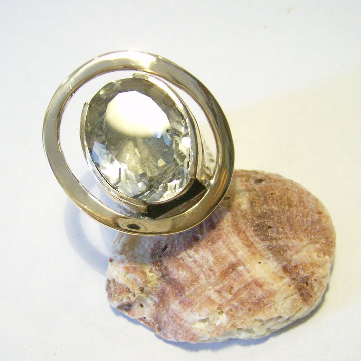 Anello quarzo rutilato realizzato in bronzo - bronzeage1968