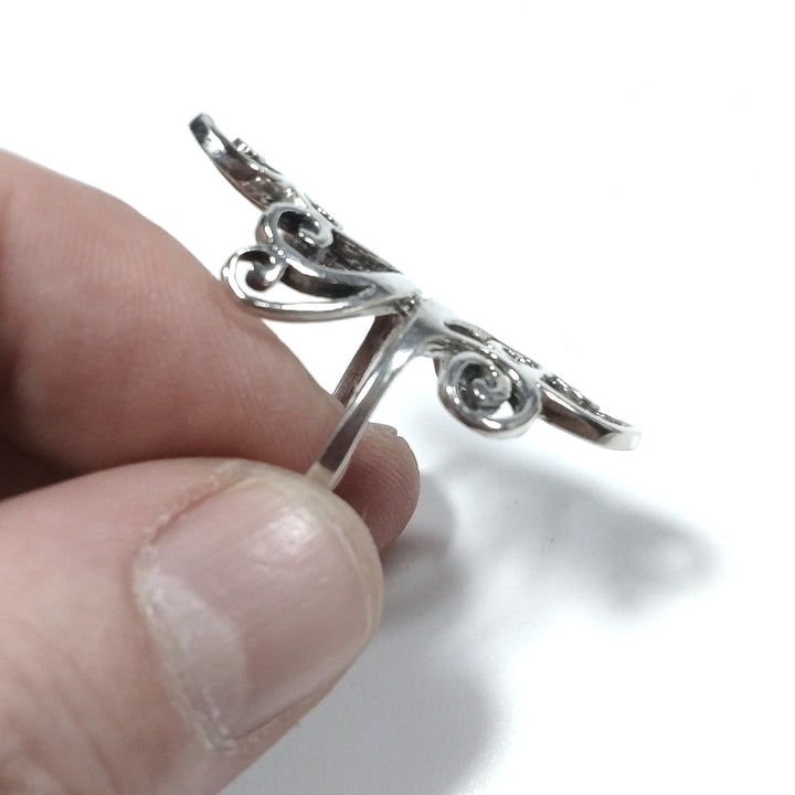 Band ring in 925 silver handcrafted RING | Spiral