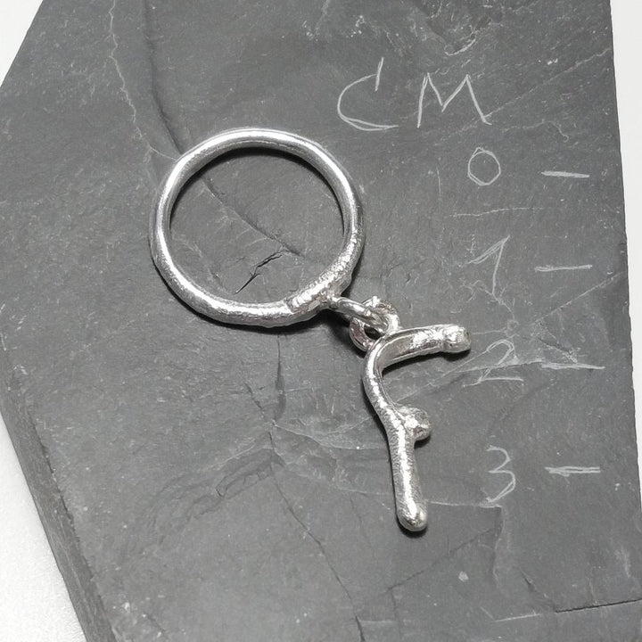 PERSONALIZED RING with letter in 925 silver handcrafted ring