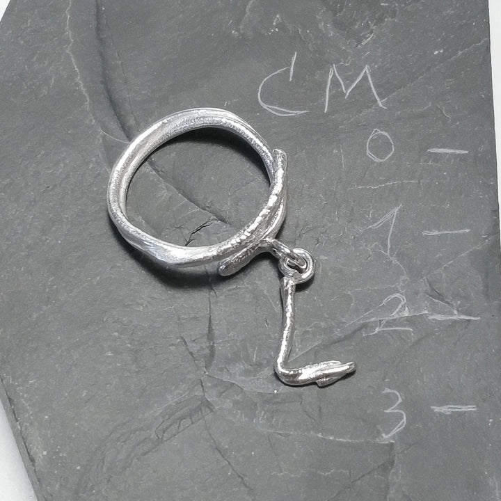 PERSONALIZED RING with letter in 925 silver handcrafted ring