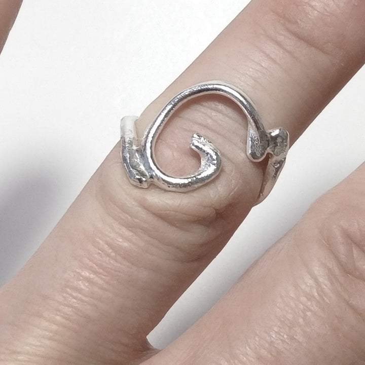 PERSONALIZED RING with letter in 925 silver handcrafted ring