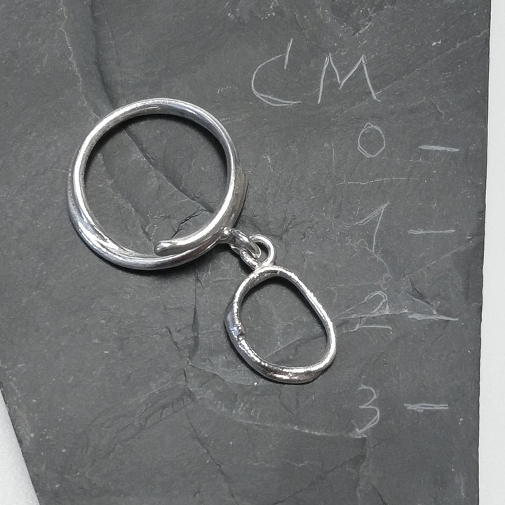 PERSONALIZED RING with letter in 925 silver handcrafted ring