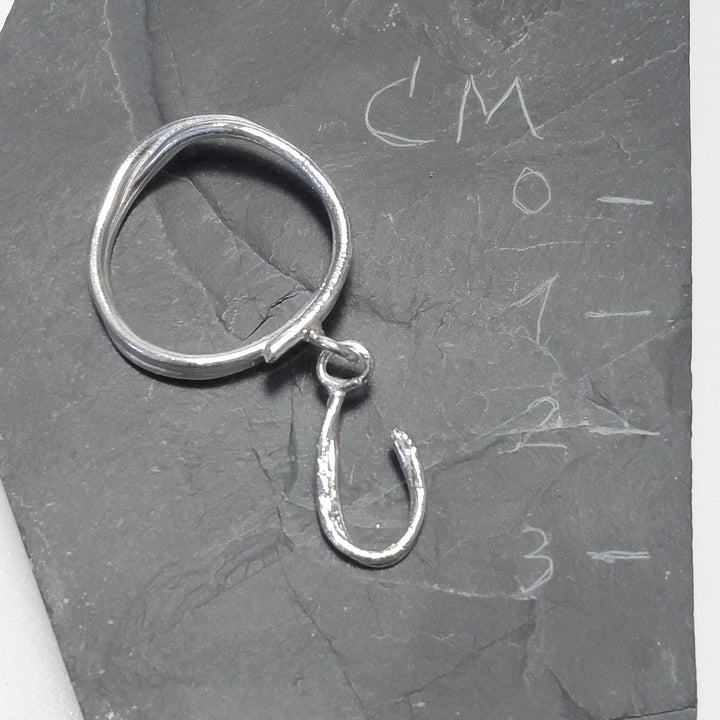 PERSONALIZED RING with letter in 925 silver handcrafted ring