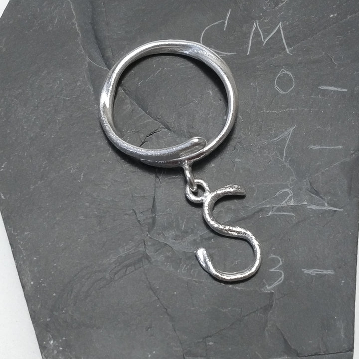 PERSONALIZED RING with letter in 925 silver handcrafted ring
