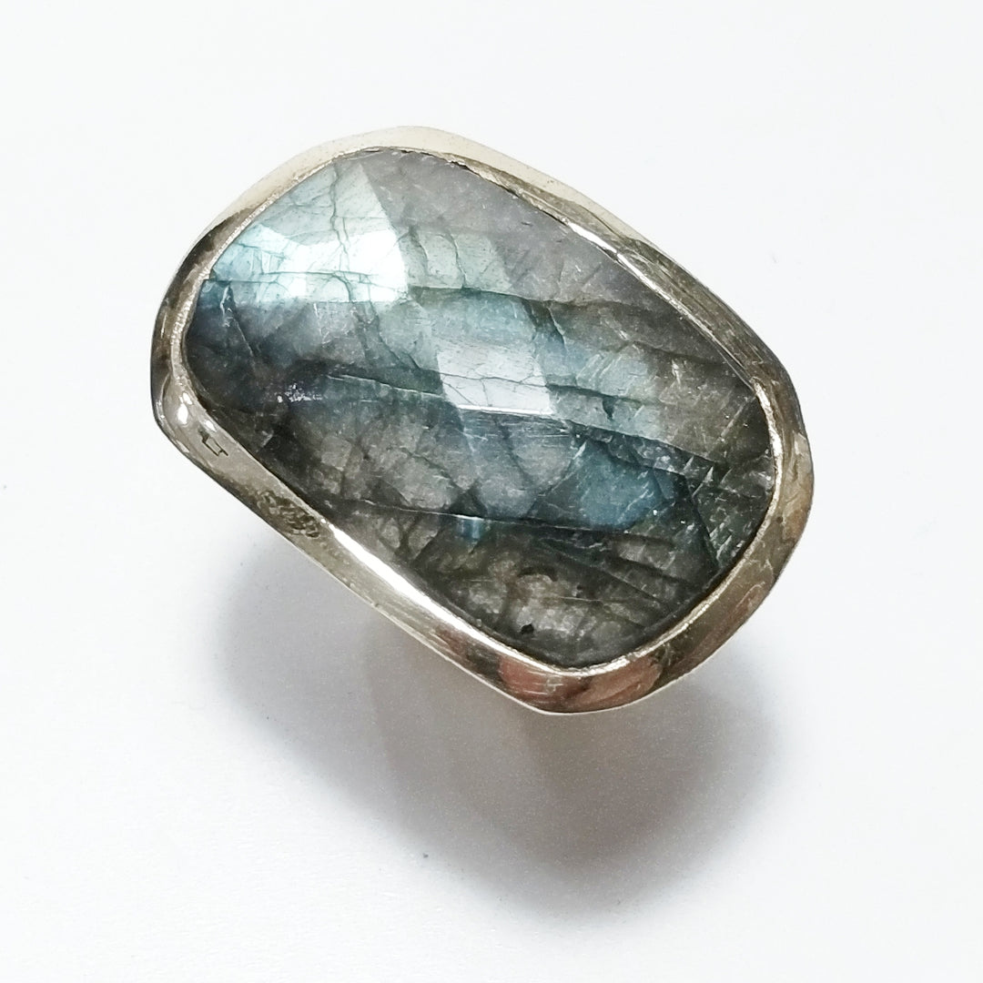 ANELLO artigianalein argento 925 con Labradorite | GIOIELLI CON PIETRE