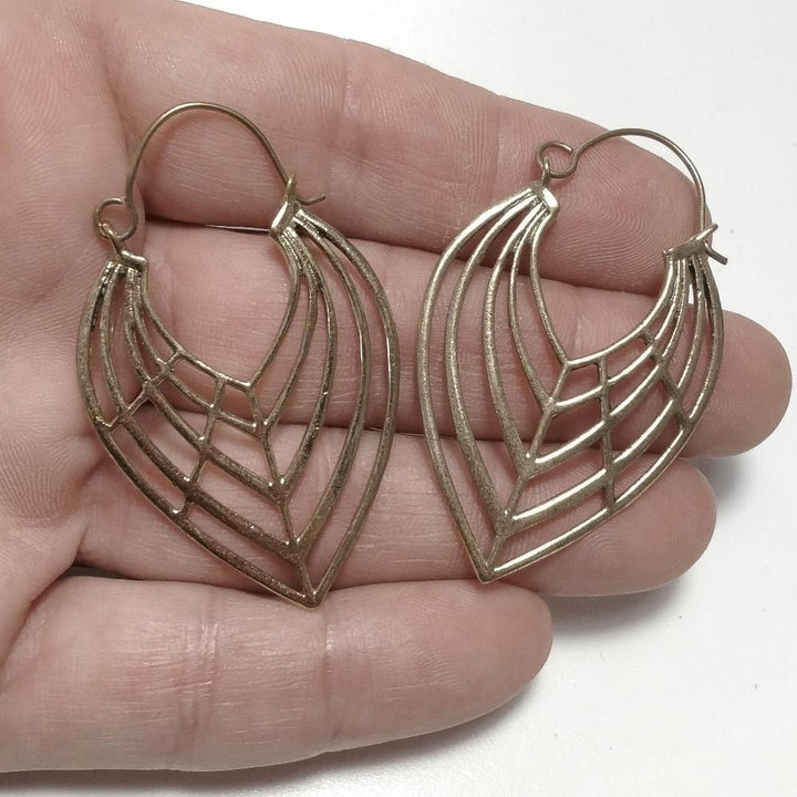 ETHNIC EARRINGS Polished brass EARRINGS | ETHNIC