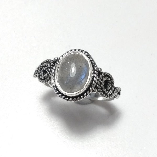 ANELLO HAIMA artigianale in argento 925 con Labradorite, Granato ,Turchese | GIOIELLI CON PIETRE