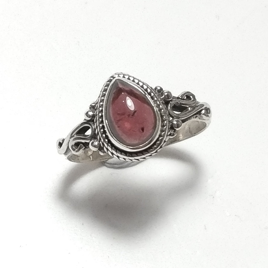 ANELLO artigianale in argento 925 con Peridoto Granato, Turchese