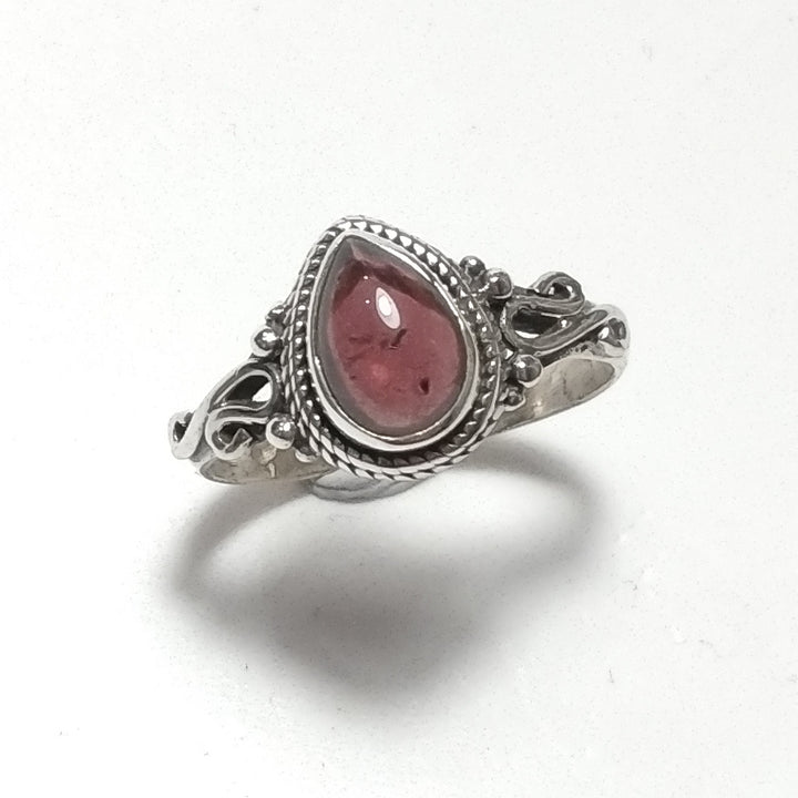 ANELLO artigianale in argento 925 con Peridoto Granato, Turchese