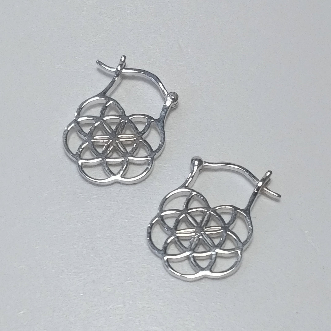 Orecchini in argento 925 Fiore della Vita - FLORES