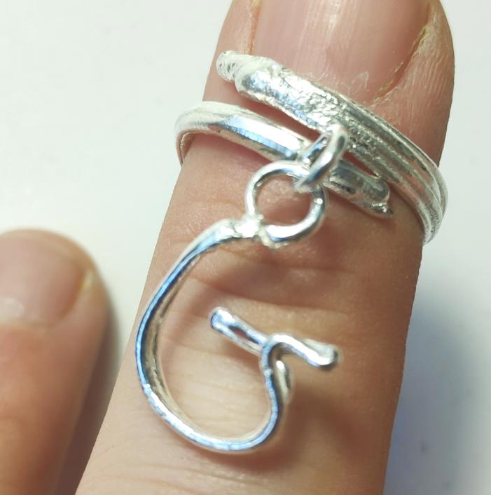 PERSONALIZED RING with letter in 925 silver handcrafted ring
