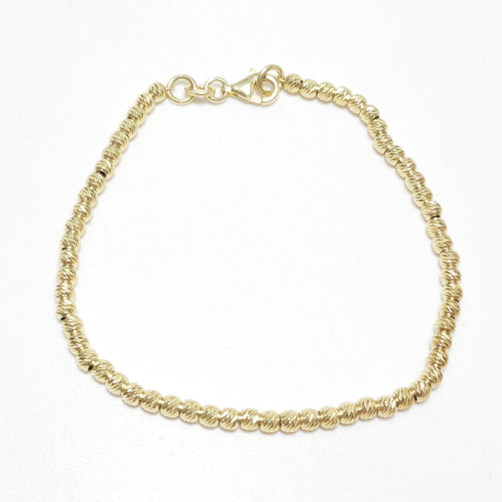 Bracciale in argento con tubi diamantati
