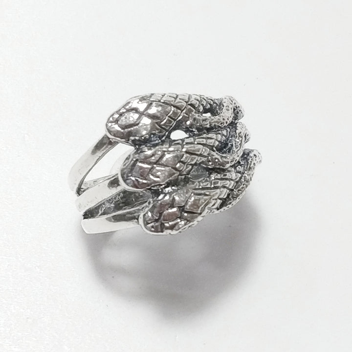 Anello in argento 925 brunito - TRE SERPENTI