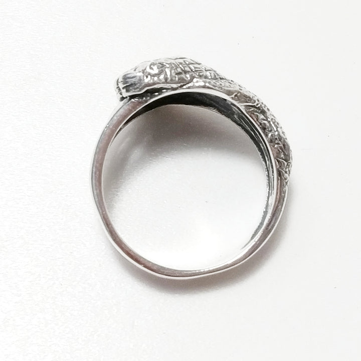 Anello in argento 925 brunito - TRE SERPENTI