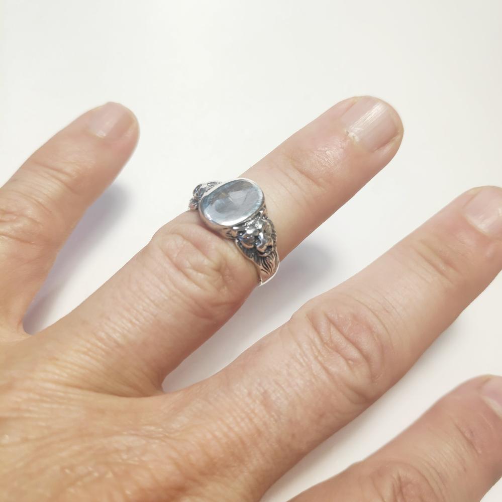 Anello in argento 925 con testa di leone| GIOIELLI IN ARGENTO