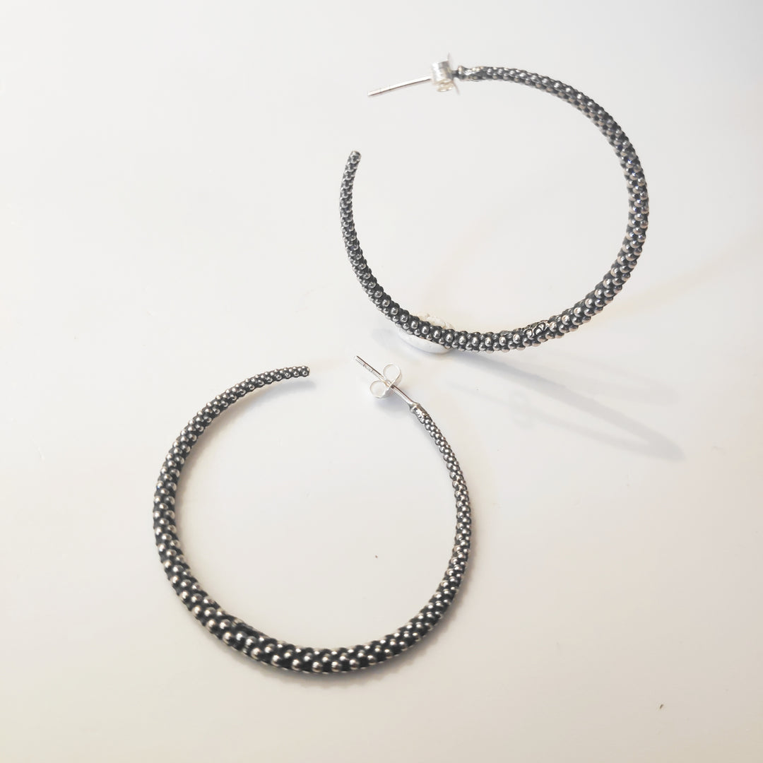 ORECCHINI a cerchio in argento 925 - DOT
