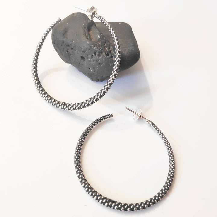 ORECCHINI a cerchio in argento 925 - DOT